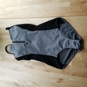 Capezio, small, grey and black leotard